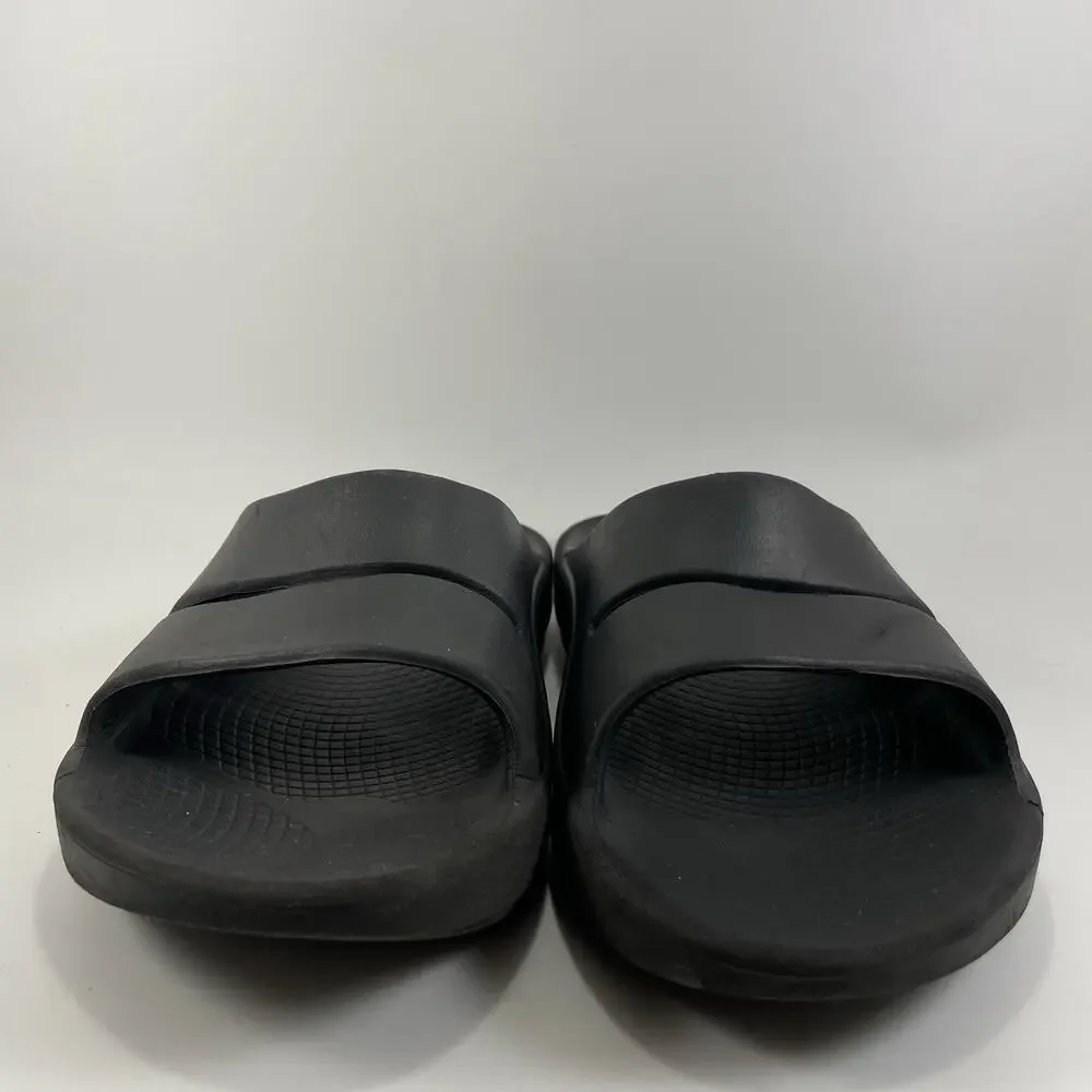 Oofos Ooahh Slide Sandals Mens Size 9 Black Comfort Recovery Shoes, Womens 11